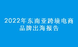 2022東南亞跨境電商品牌出海報告