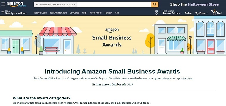 亞馬遜小企業(yè)獎(jiǎng)（Amazon Small Business Awards）